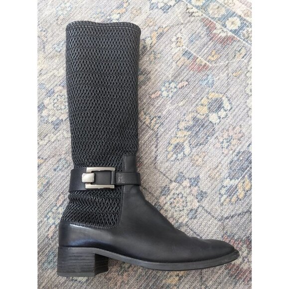 Aquatalia | Odilia Riding Boot in black leather - Picture 1 of 14